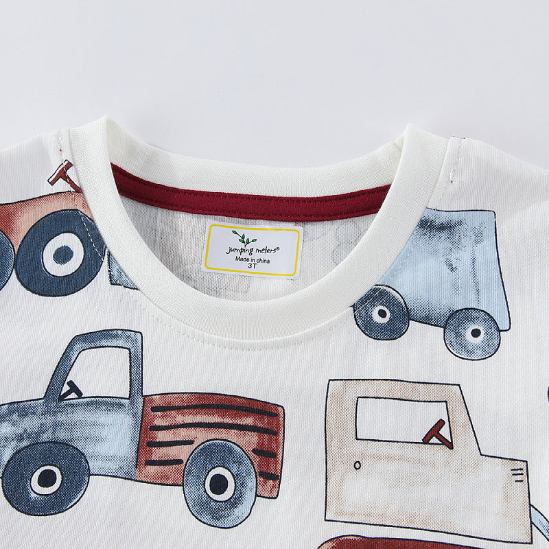 Kinder T-Shirt mit buntem Baustellenmotiv Drune