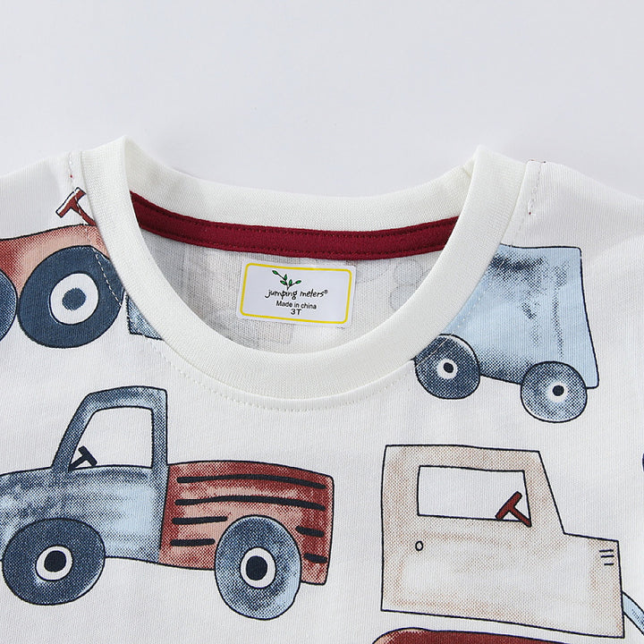 Kinder T-Shirt mit buntem Baustellenmotiv Drune