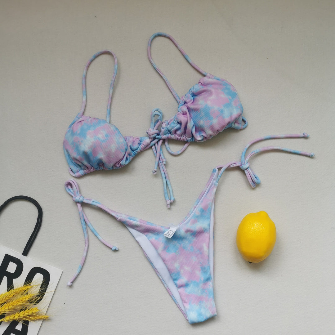 Damen Triangel-Bikini mit regulierbaren Bindebändern Drune