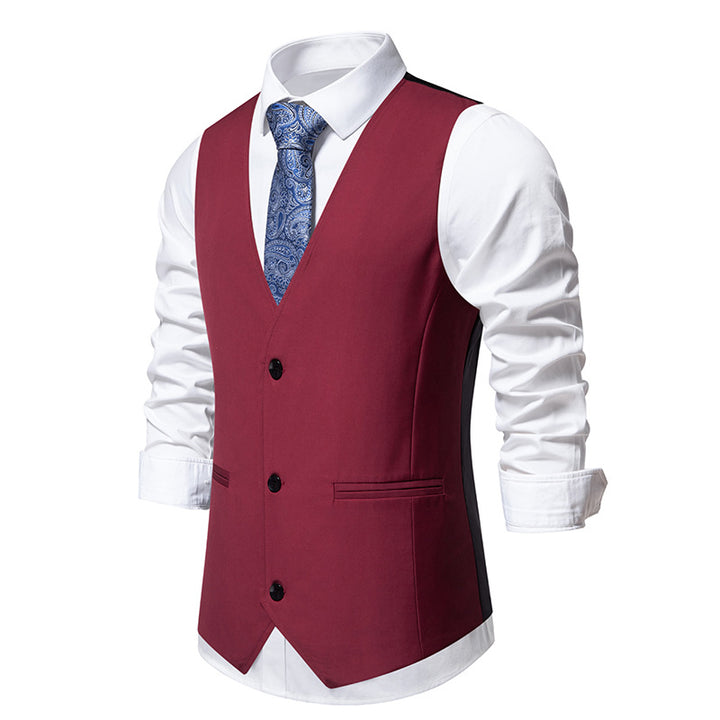 Herren elegante Anzugweste mit modernem Schnitt und praktischen Taschen Drune