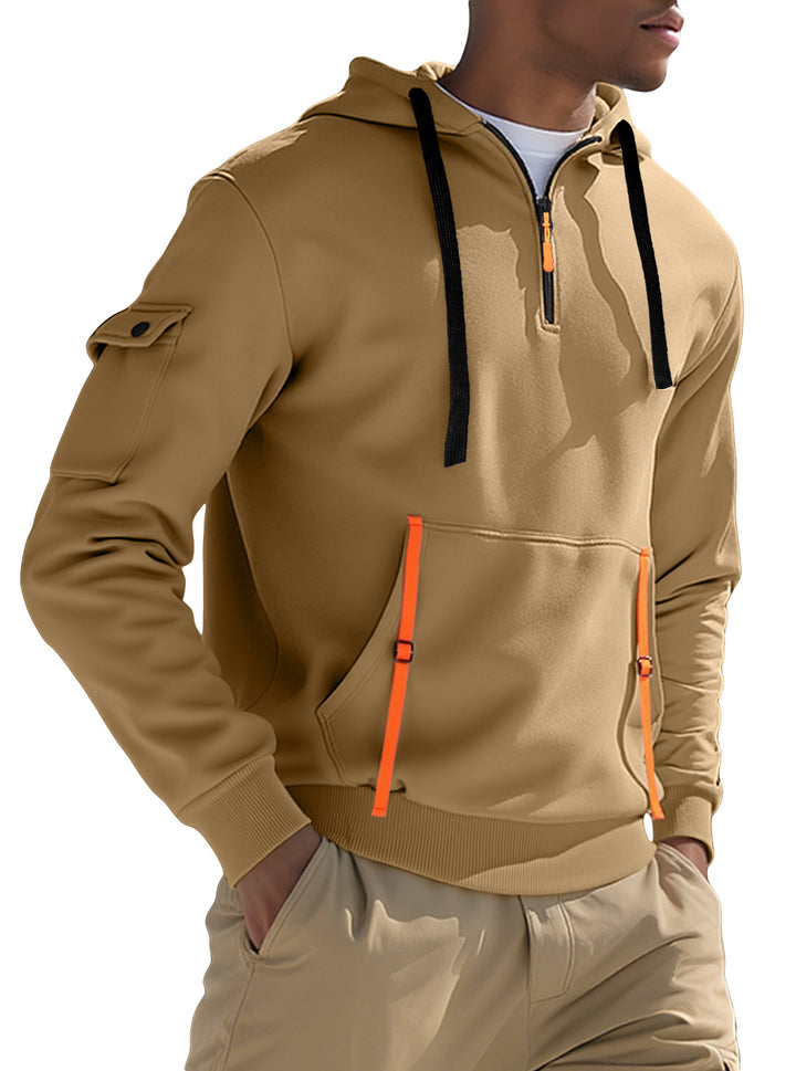 Herren Sportlicher Kapuzenpullover mit stylischen Reißverschlusstaschen Drune