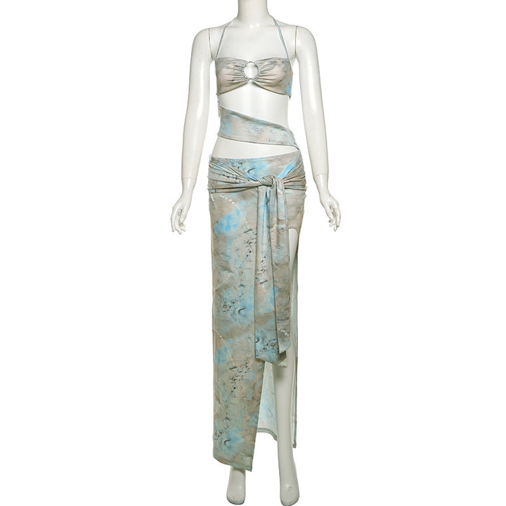Damen schickes Bandeau-Top mit maxi Rock Drune