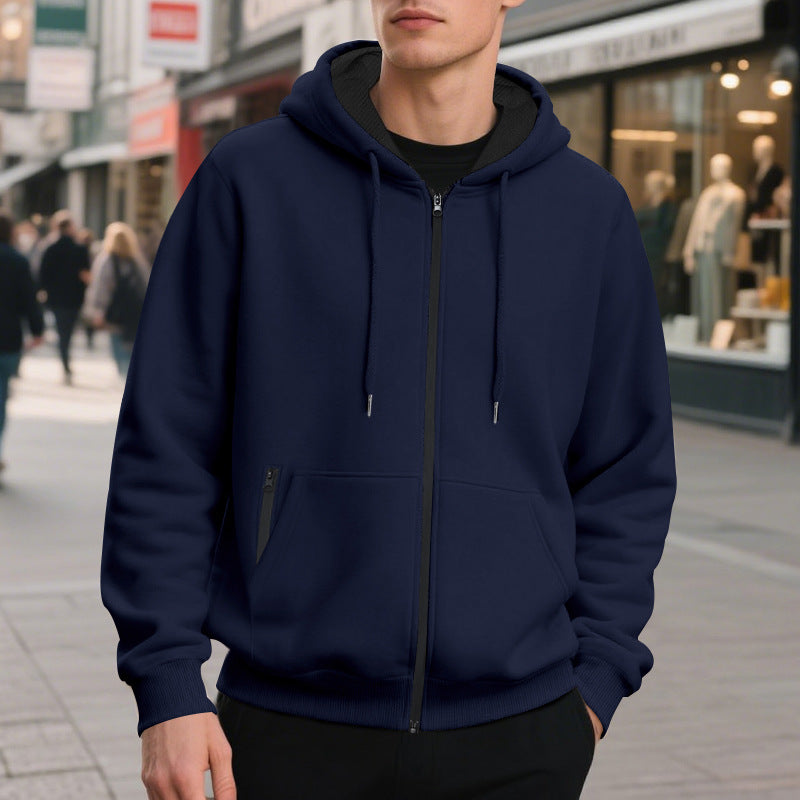 Herren Zip-Hoodie mit praktischen Taschen und atmungsaktiver Fleece-Innenausstattung Drune