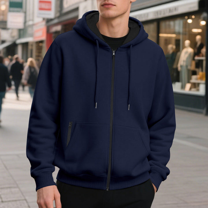 Herren Zip-Hoodie mit praktischen Taschen und atmungsaktiver Fleece-Innenausstattung Drune