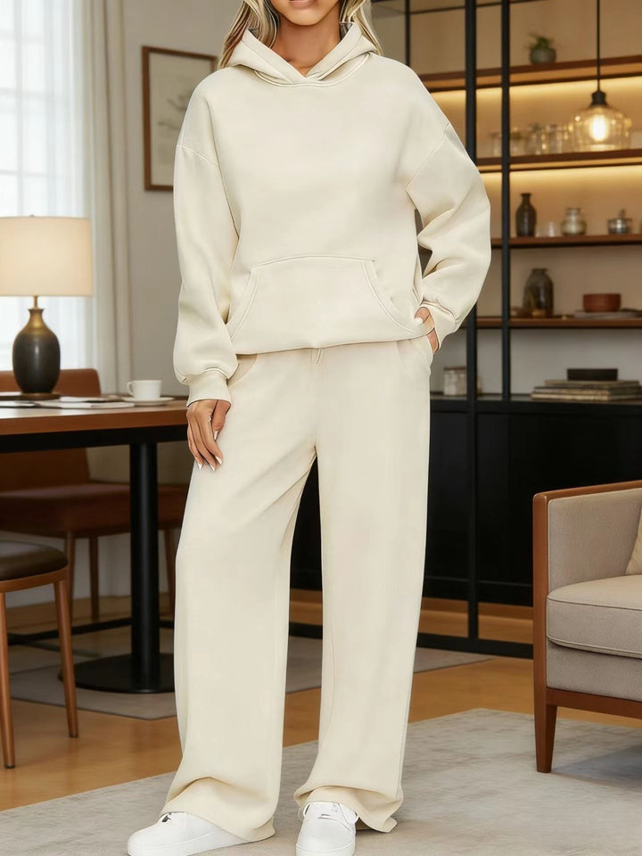 Damen nan kuscheliges Oversize Hoodie und weite Jogginghose Set Drune
