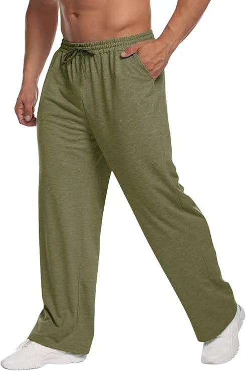 Herren nan locker fallende Loungehose aus softem Jersey mit Kordelzug, elastischem Bund und geradem Bein Drune