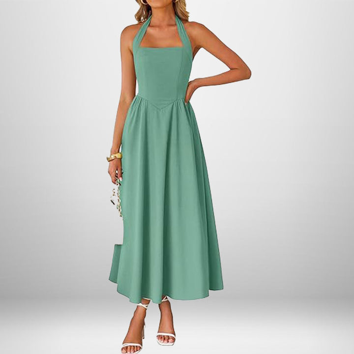 Damen Maxi-Kleid mit raffiniertem Trägerdesign und elegantem Schnitt Drune