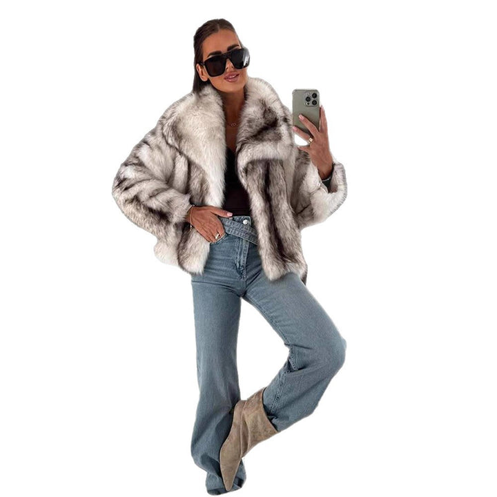 Damen elegante Kunstfelljacke Drune