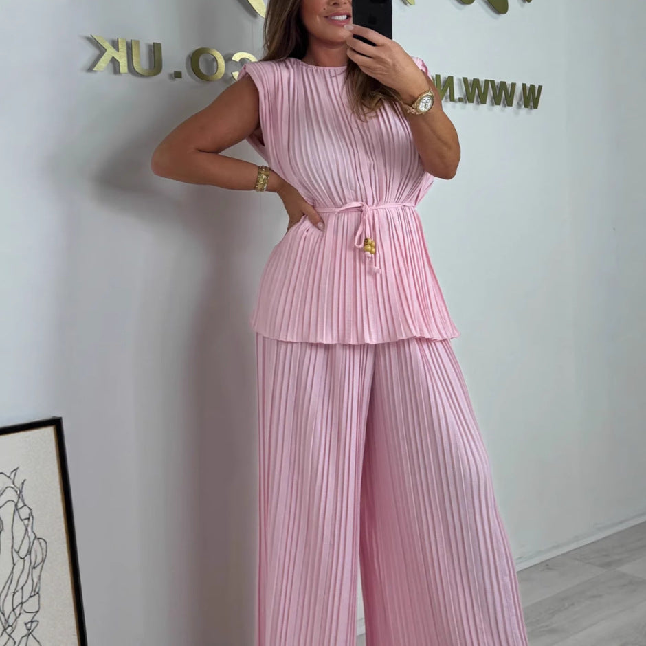Drune | Eleganter Plissierter Jumpsuit Aus Einem Stück