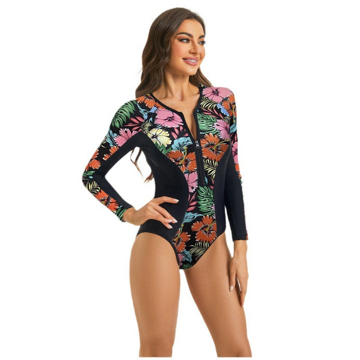 Damen Surfanzug mit floralem Muster und sportlichem Schnitt Drune