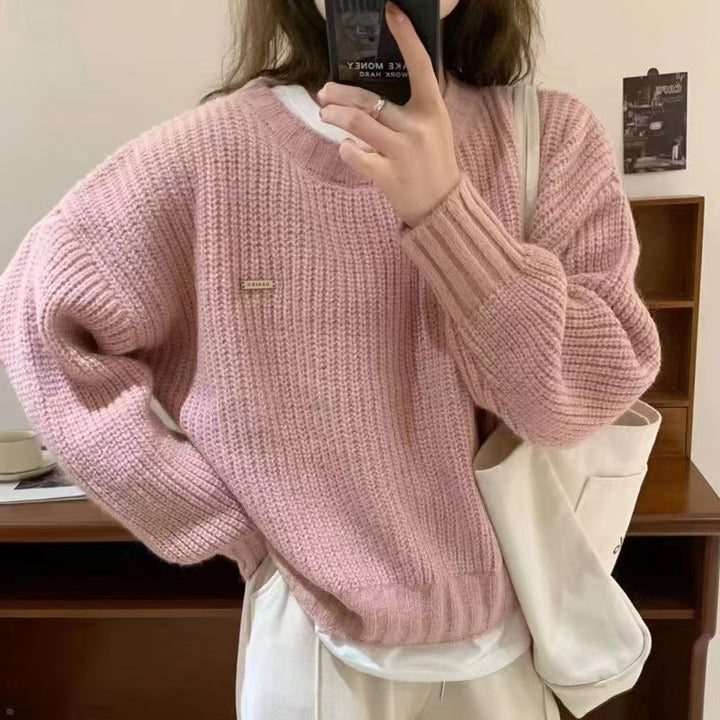 Damen Grober Strickpullover mit lässigem Schnitt Drune
