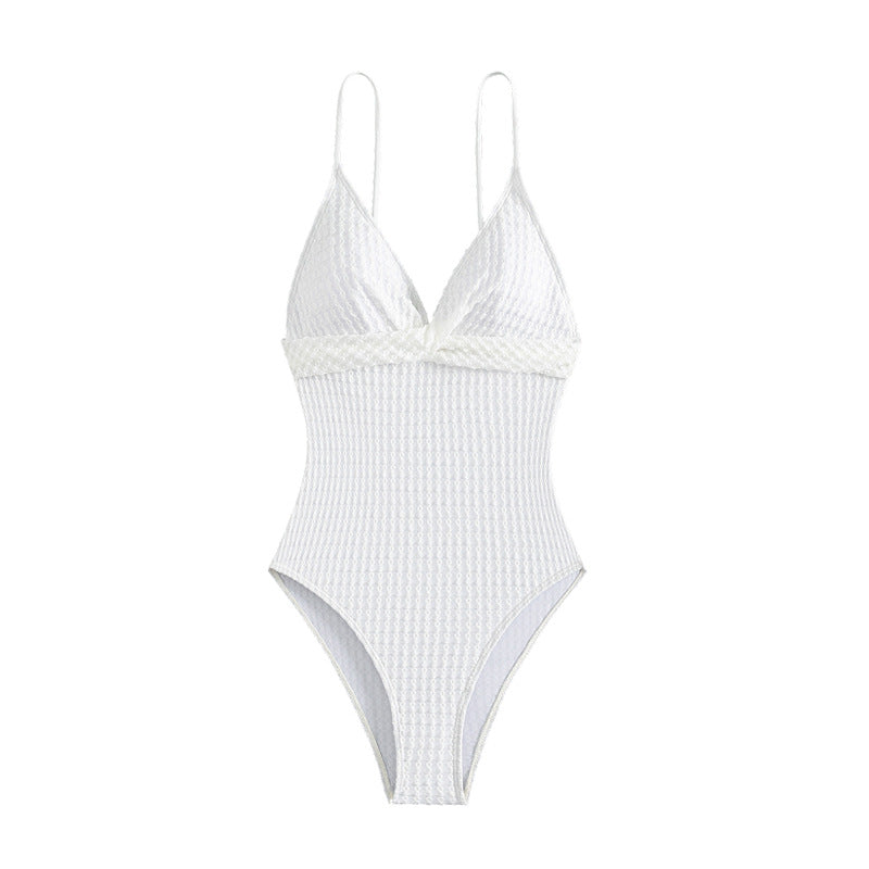 Damen Eleganter Schwimmanzug mit feiner Rippstruktur Drune
