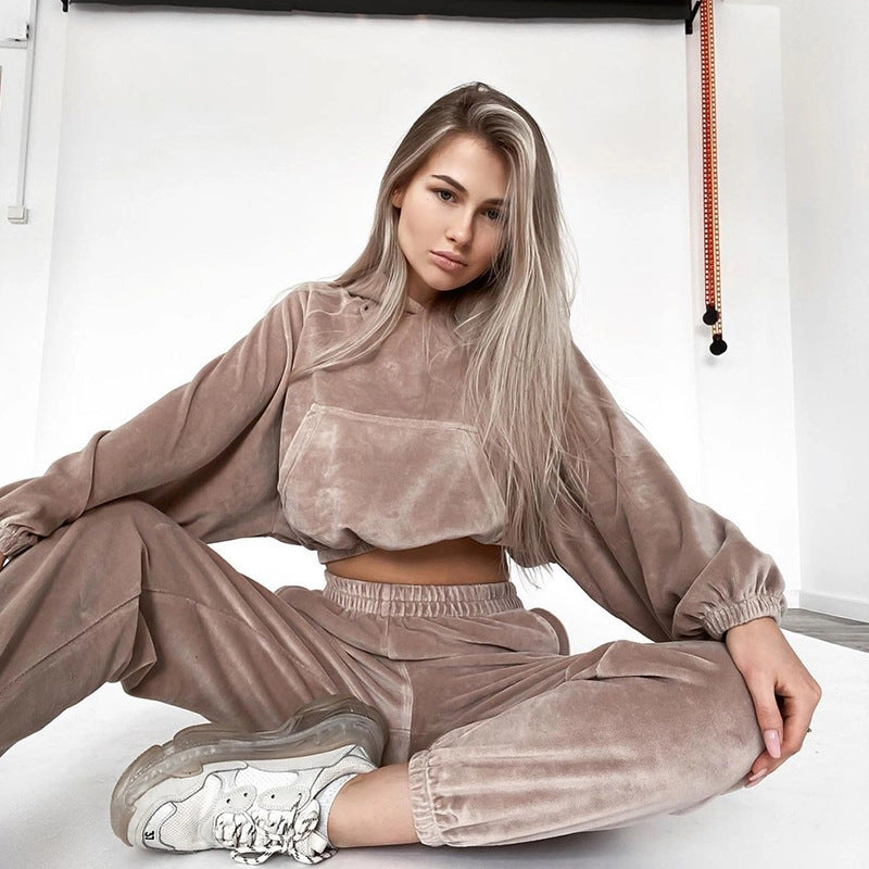 Damen gemütliches Oversized-Loungewear-Set mit Kapuze und weitem Schnitt Drune