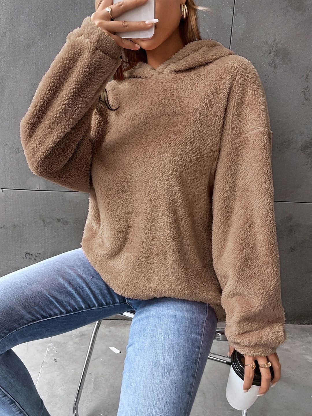 Damen Kuscheliges Hoodie aus Fleece Drune