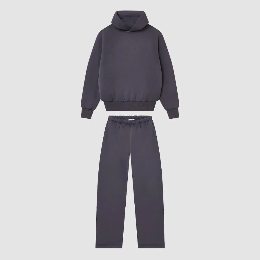 Unisex nan gemütliches Loungewear-Set mit hohem Rollkragen, relaxed-fit Sweatshirt und gerader Sweatpants Drune