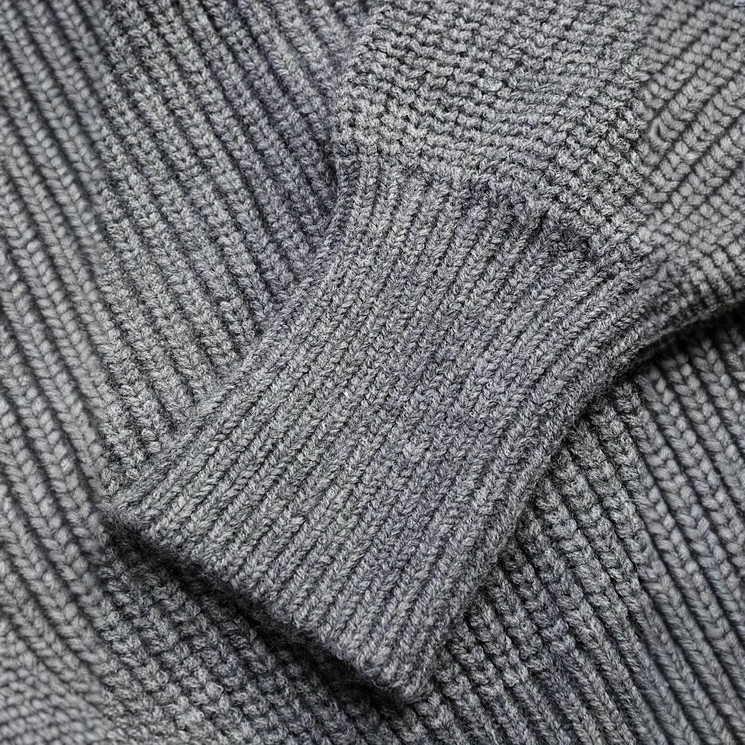 Damen weicher Strickpullover mit Stehkragen Drune