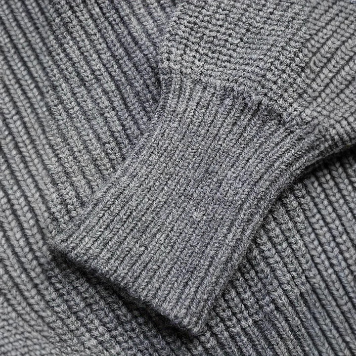 Damen weicher Strickpullover mit Stehkragen Drune