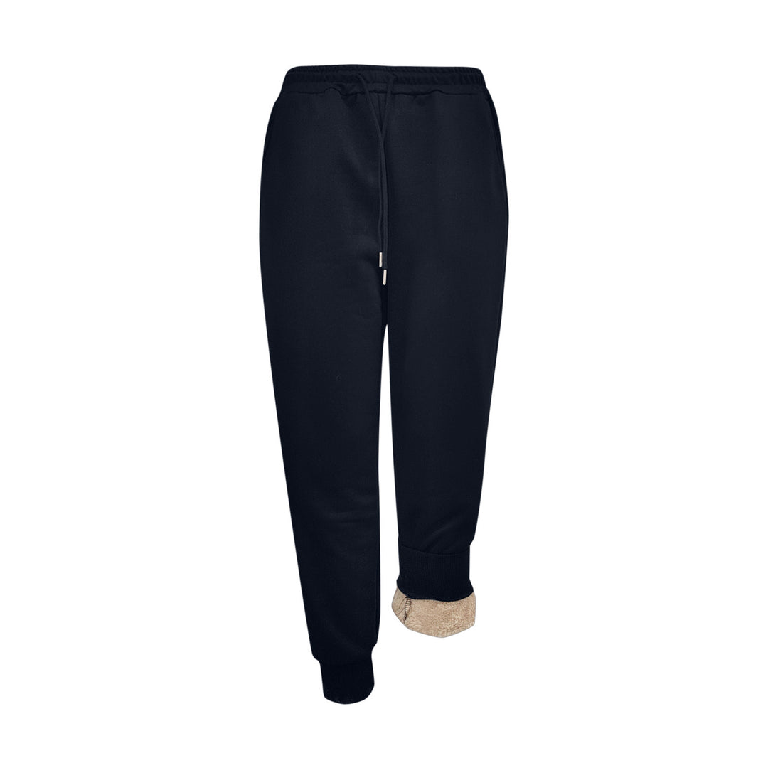Damen Sportliche Jogginghose mit weichem Innenfutter und elastischem Bund Drune