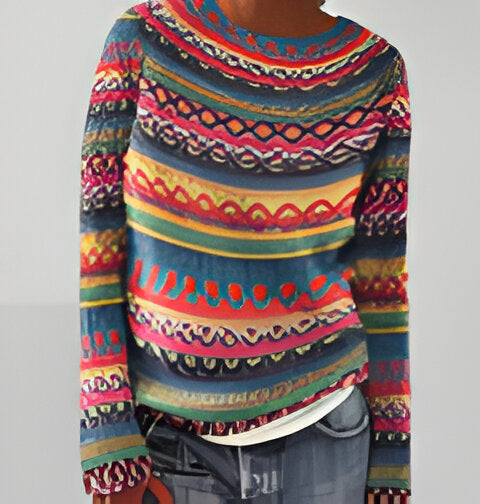 Drune | Modischer Strickpullover mit O-Ausschnitt