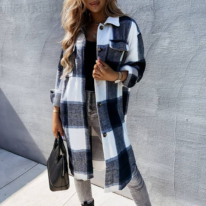 Damen Karo Hemdenjacke Drune