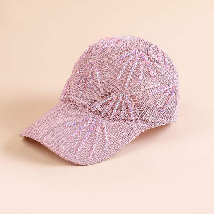 Damen Sportliche Trucker-Cap mit funkelnden Pailletten und atmungsaktiver Netzstruktur Drune