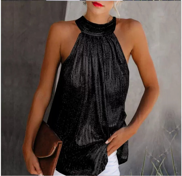 Damen Abend-Top mit raffiniertem Schnitt Drune