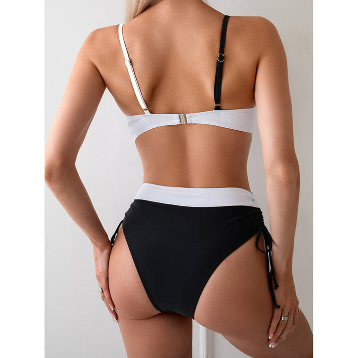Damen Hochtaillierter Bikini mit modischem Wickel-Design Drune