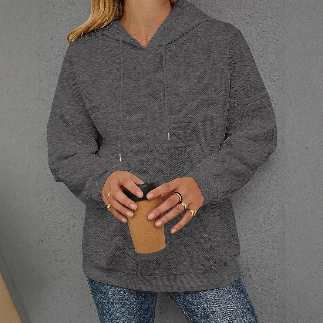Damen Oversize Kapuzenpullover mit strukturiertem Design Drune