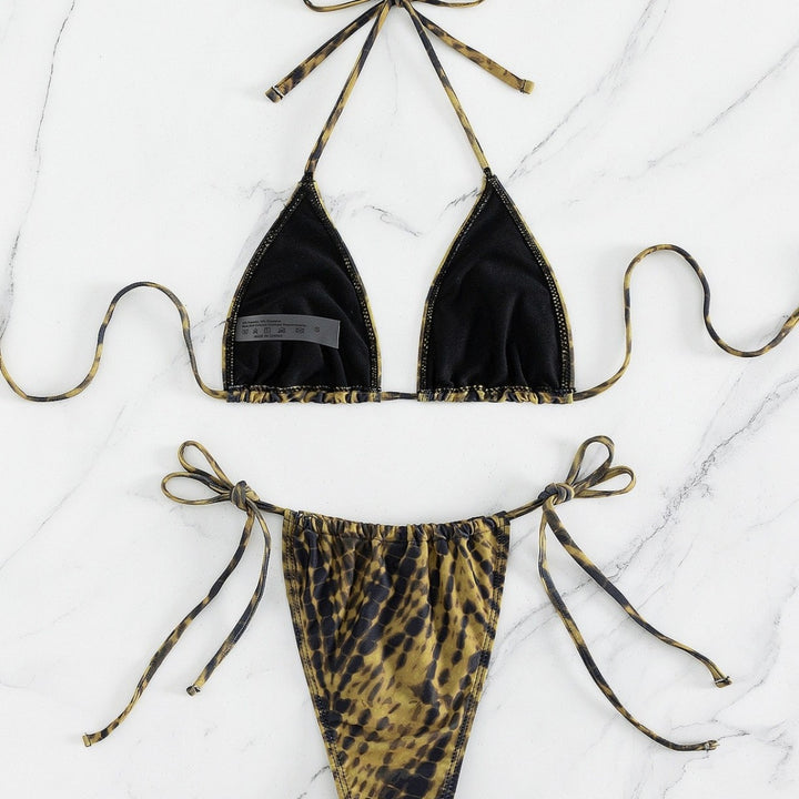 Damen Triangel-Bikini mit verstellbaren Schnürdetails Drune