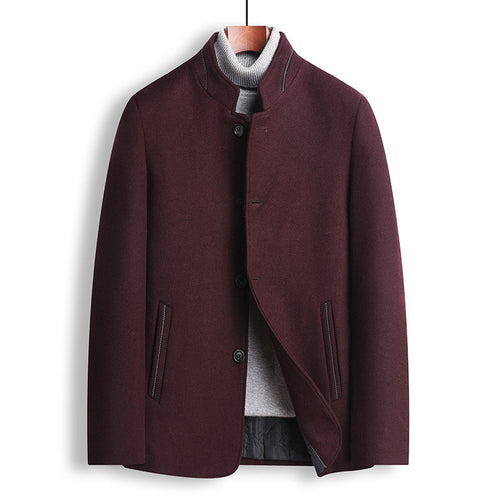 Herren modische Übergangsjacke mit Stehkragen und eleganten Details Drune