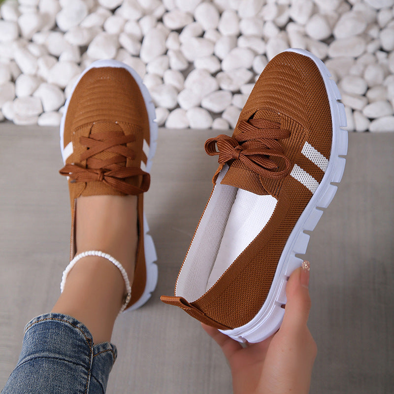Damen Atmungsaktive und bequeme Freizeitschuhe mit elastischem Obermaterial Drune