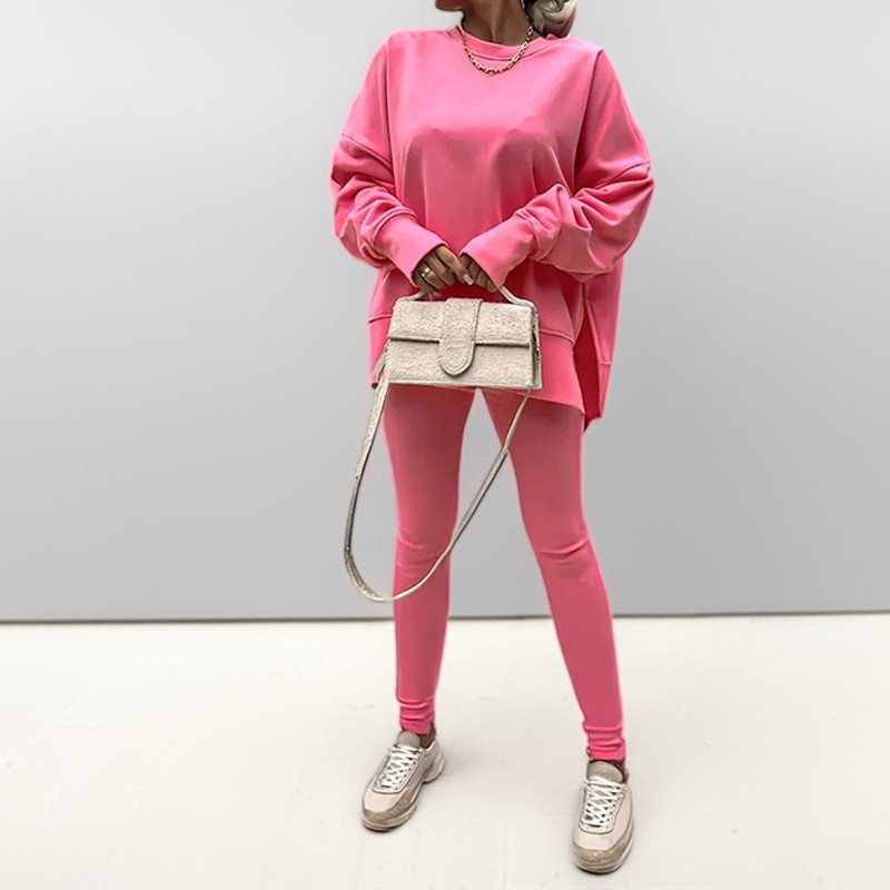 Damen Bequemes Oversized Sweatshirt mit lässigem Schnitt und passenden Leggings Drune