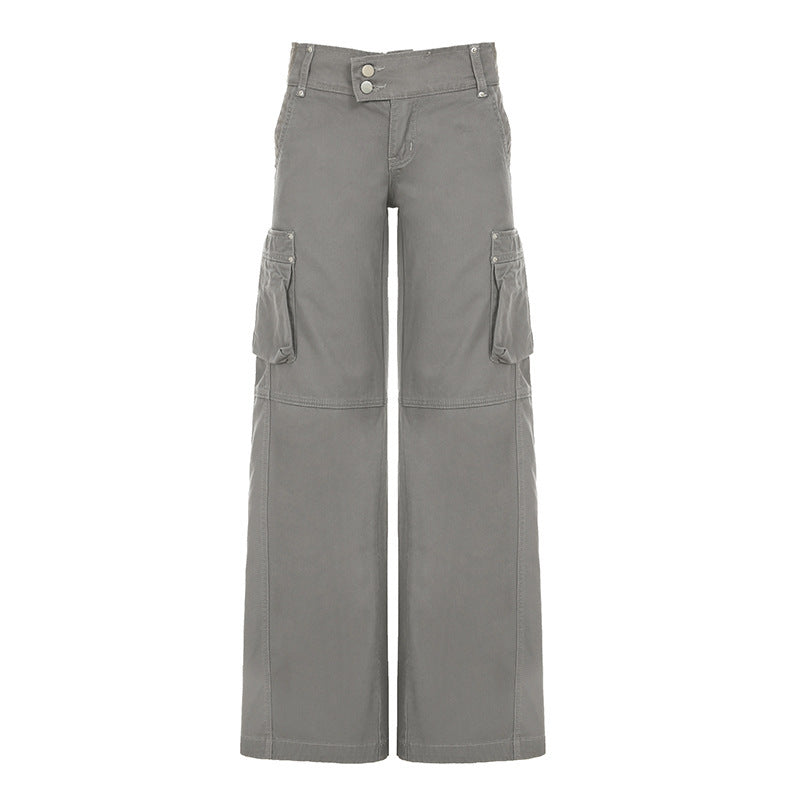 Damen Cargo-Hose mit weitem Schnitt und praktischen Seitentaschen Drune