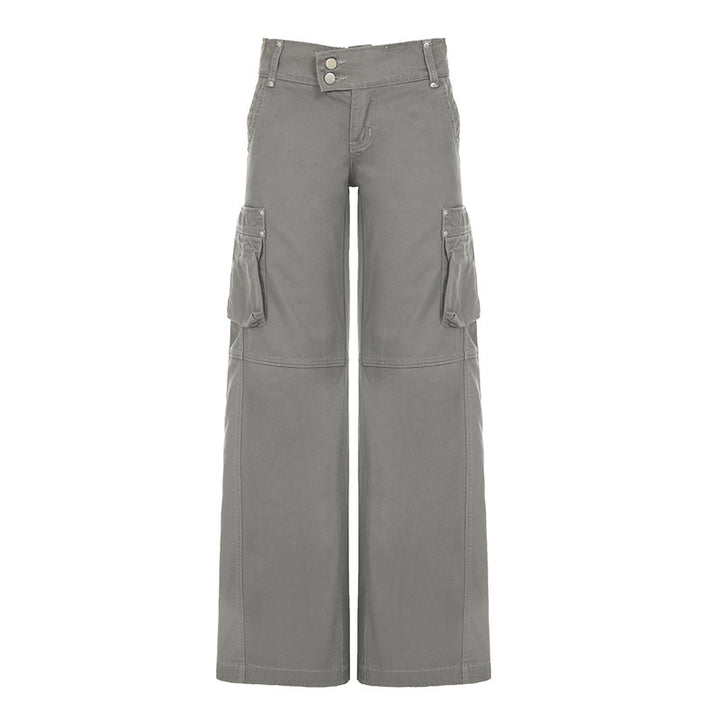 Damen Cargo-Hose mit weitem Schnitt und praktischen Seitentaschen Drune