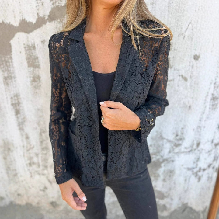 Damen elegante Spitzenblazer Drune