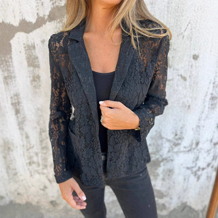 Damen elegante Spitzenblazer Drune