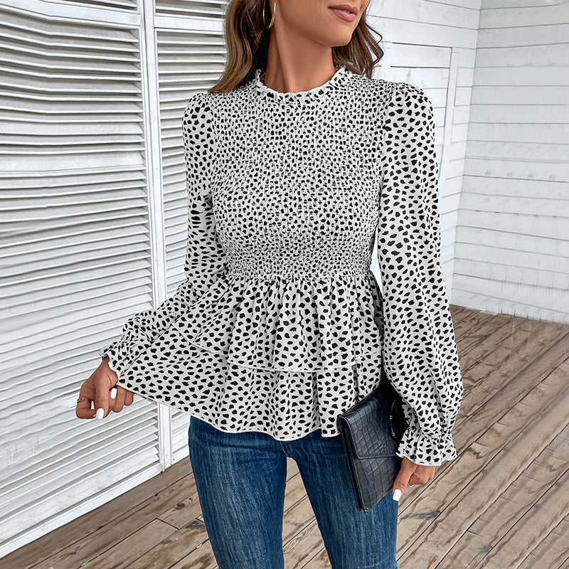 Damen Bluse mit Rüschendetails und exklusiver Smock-Optik Drune