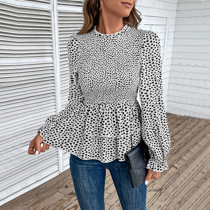Damen Bluse mit Rüschendetails und exklusiver Smock-Optik Drune
