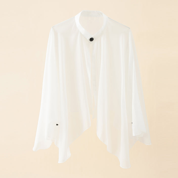 Damen Luftiger Chiffon-Kimono mit weit ausgestellten Ärmeln Drune