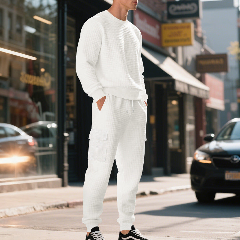 Herren lässiges Sweatshirt und Cargohose Set Drune