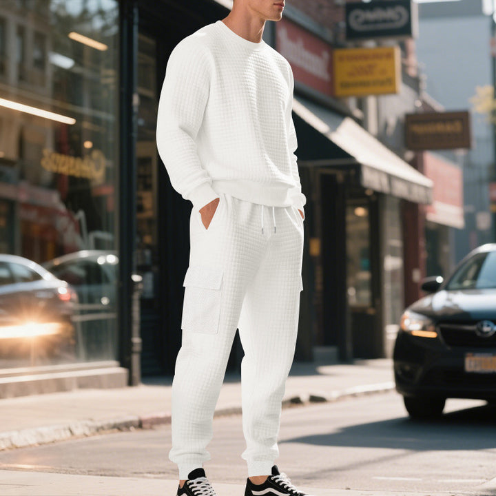 Herren lässiges Sweatshirt und Cargohose Set Drune