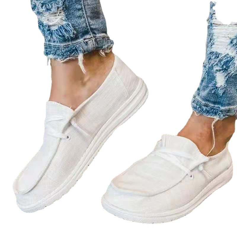 Damen bequeme Slip-On Sneakers mit atmungsaktivem Obermaterial und flexibler Sohle Drune
