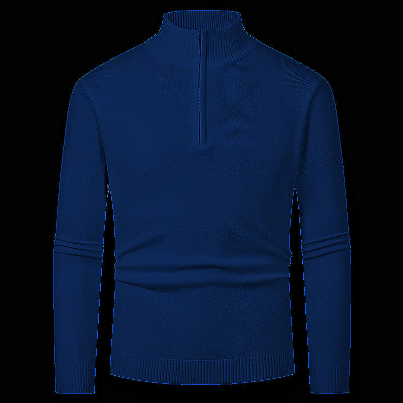 Herren Pullover mit hohem Kragen und Reißverschluss Drune