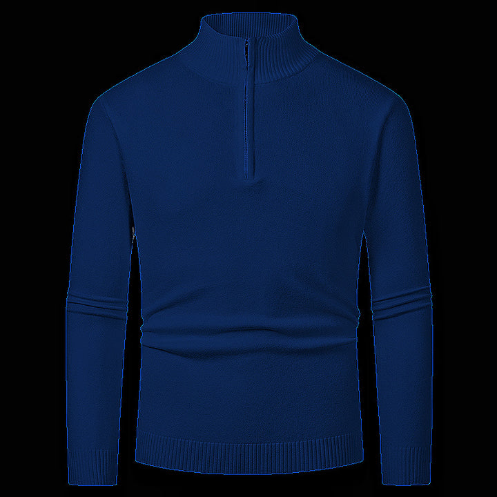 Herren Pullover mit hohem Kragen und Reißverschluss Drune