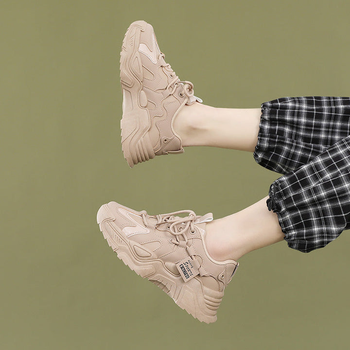 Damen modische Chunky Sneakers mit atmungsaktiver Mesh-Oberfläche und dämpfendem Sohlenprofil Drune
