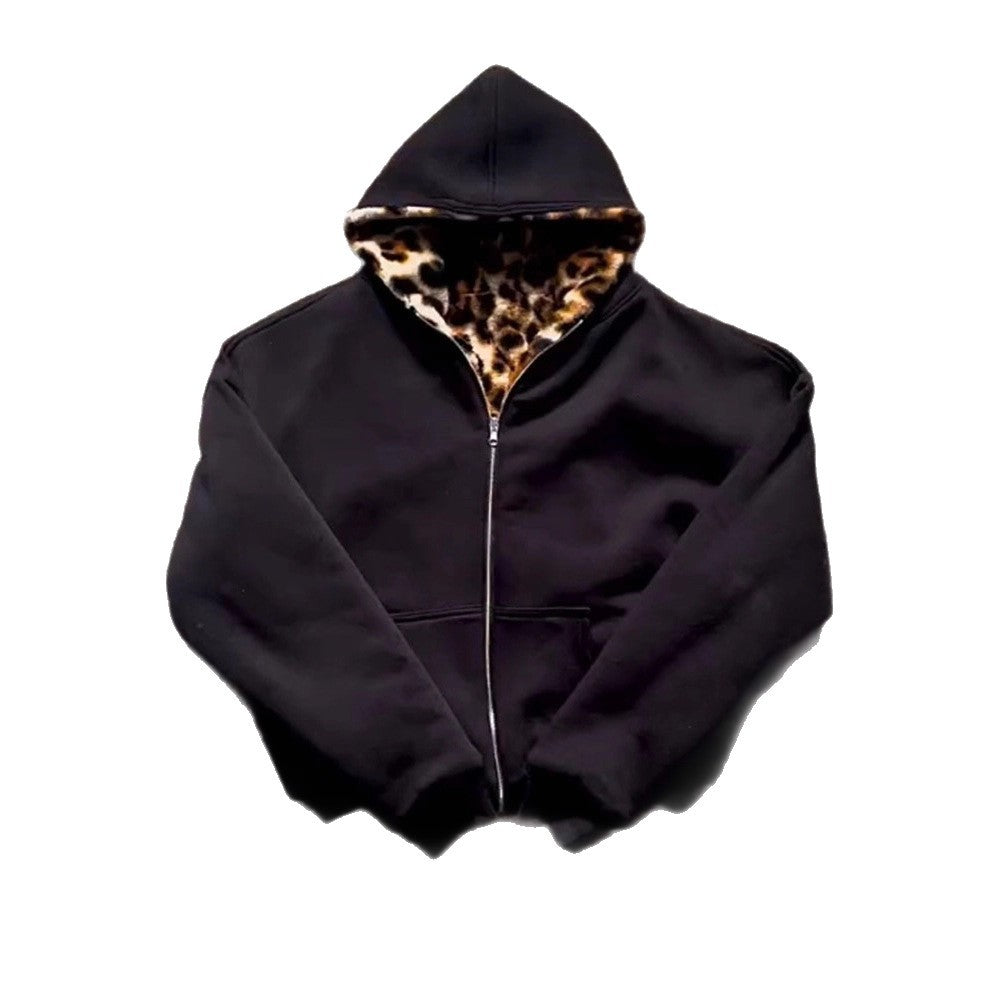 Damen trendige Kapuzenjacke mit samtiger Fütterung Drune