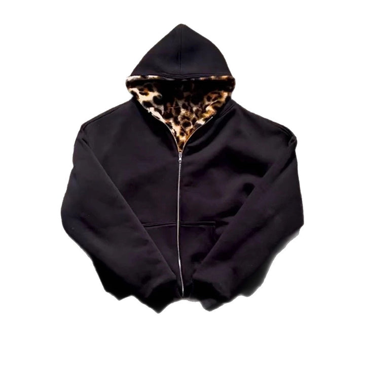Damen trendige Kapuzenjacke mit samtiger Fütterung Drune