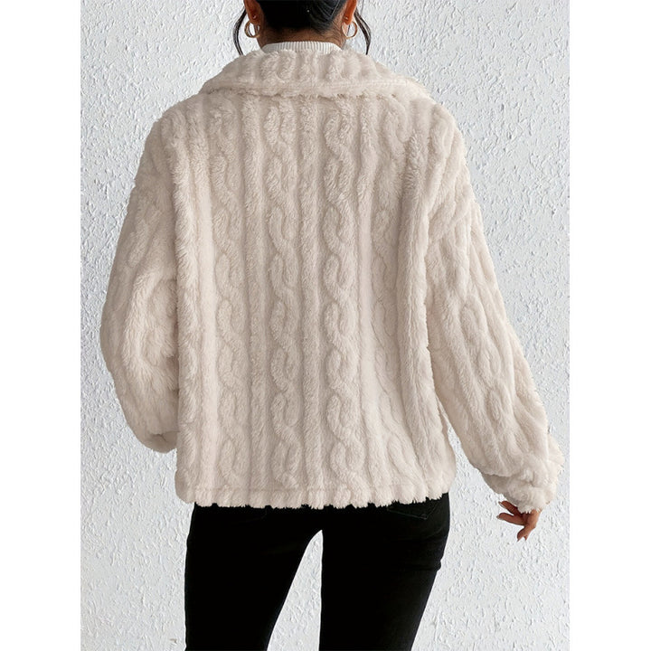Damen Flauschige Oversize-Jacke Drune