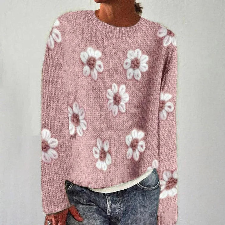 Damen kuscheliger Pullover mit festlichem Motiv Drune