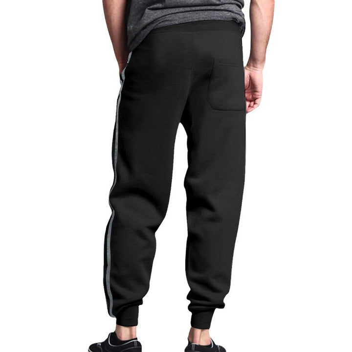 Herren sportliche Jogginghose mit seitlichen Kontraststreifen und elastischem Bund Drune